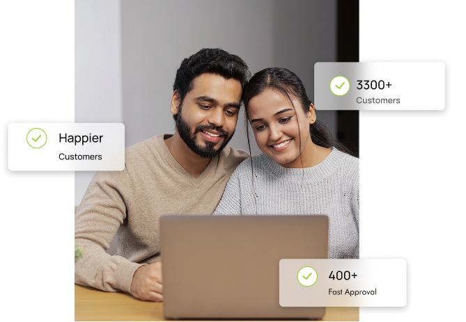 3300+ customers, happier customers, 400+ fast approvals